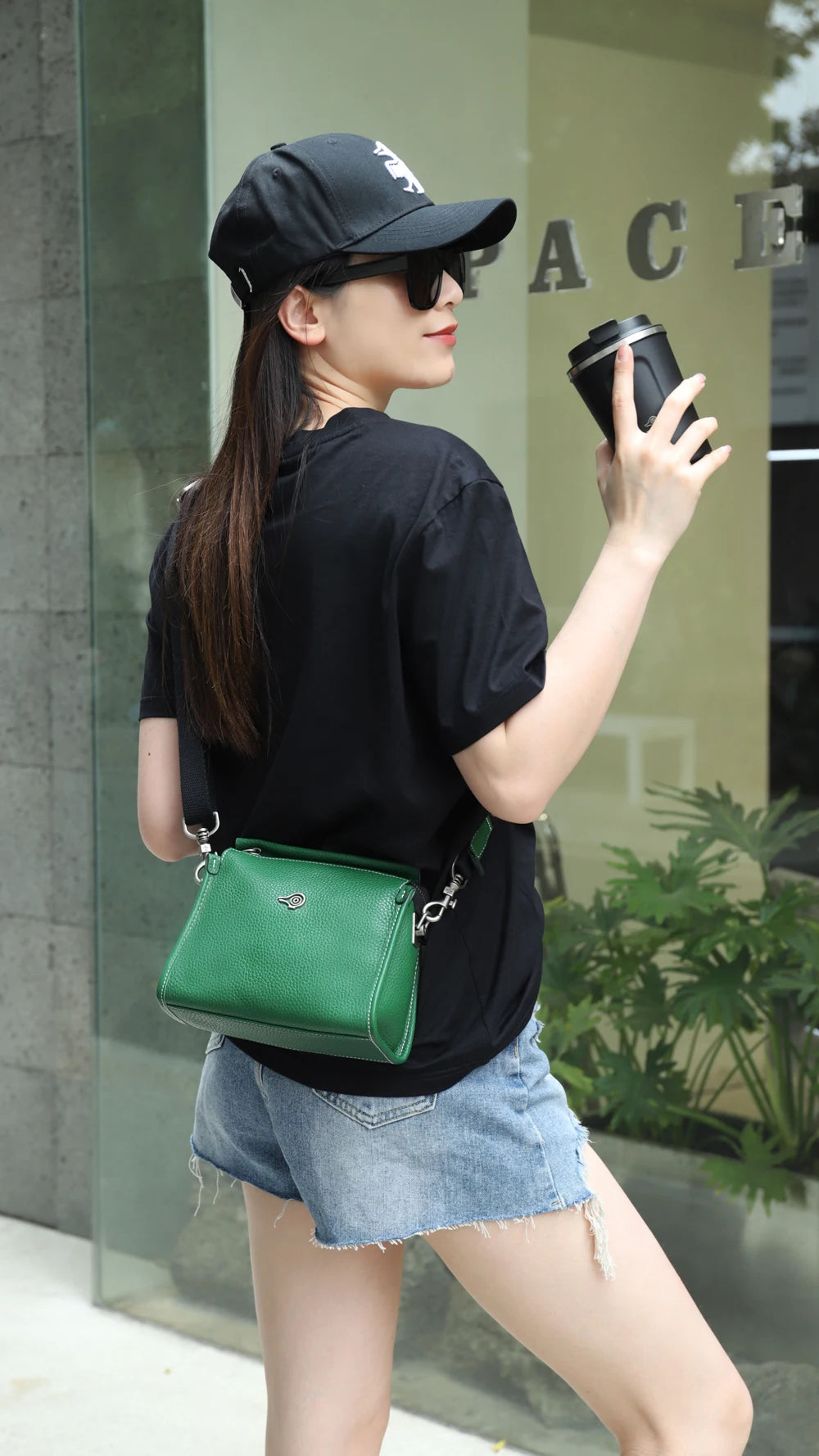 Orabird Women's Soft Genuine Leather Crossbody Shoulder Bag Top Zipper Medium Size Stylish Camera Handbag