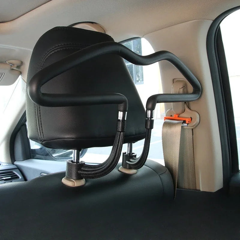 Compact Stainless Steel Car Coat Hanger Practical Automotive Clothing Hanger Never Rust Jacket Suit Holder Rack