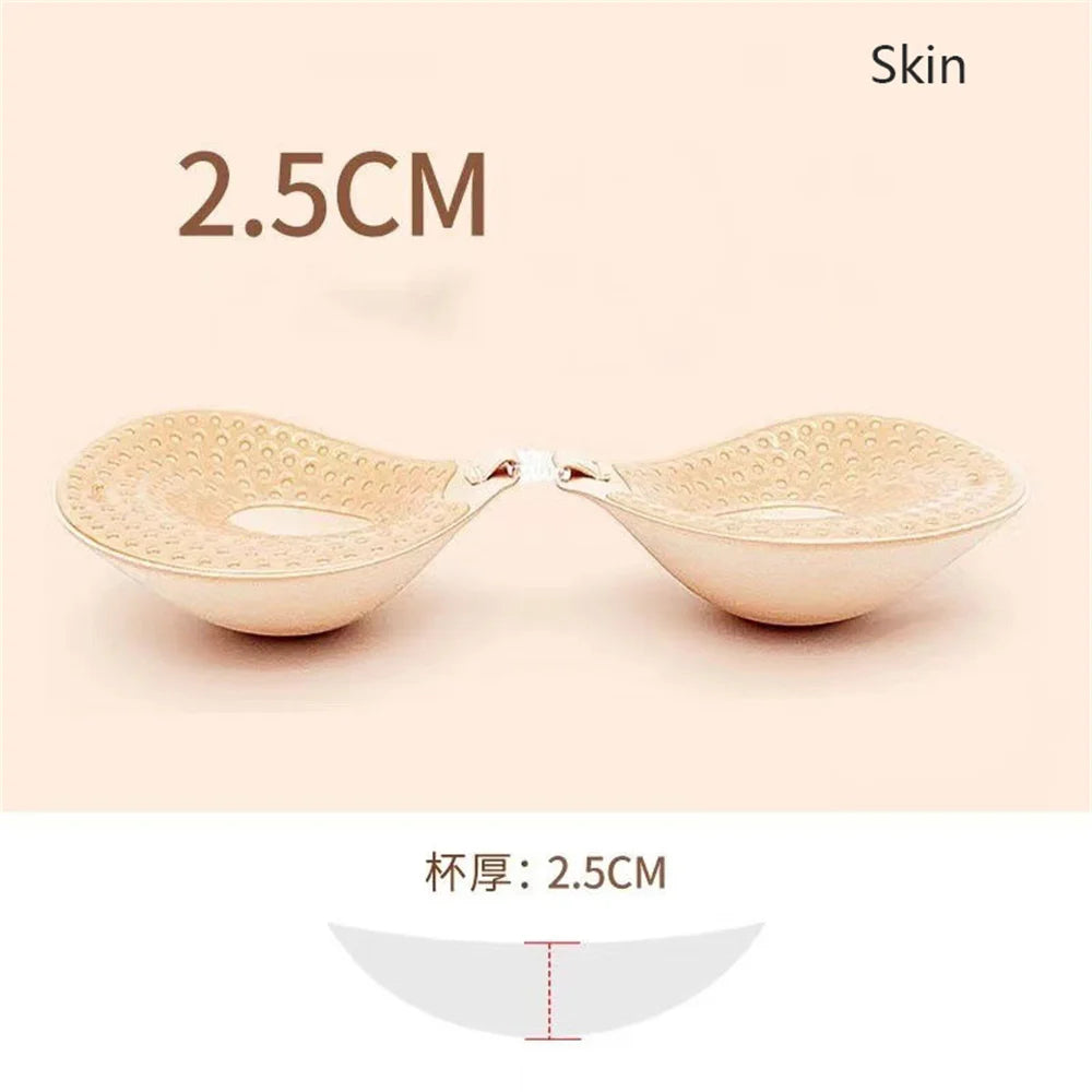 5CM/6cm Thickened Chest Sticker Invisible Silicone Bra for Woman Silicone Push Up Adhesive Bra Waterproof Nipple Tape Stickers
