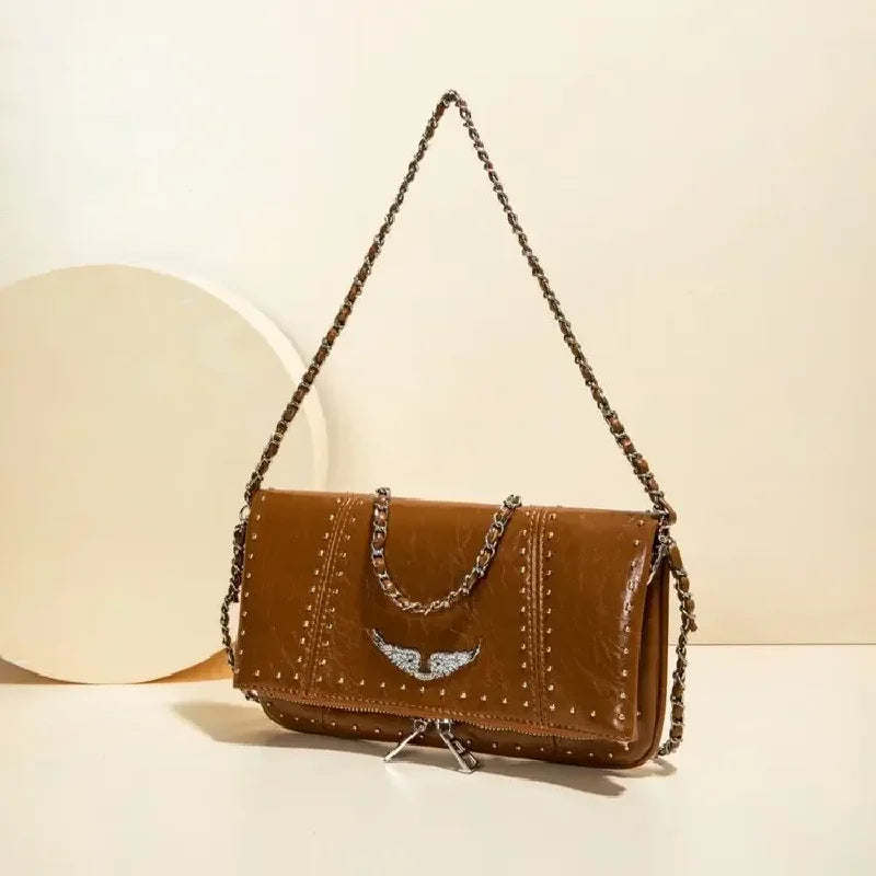 Commuter Crossbody Diaper Bag Women's Luxury Leather Tote Vintage Minimalist Designer Large Capacity Elegant Durable