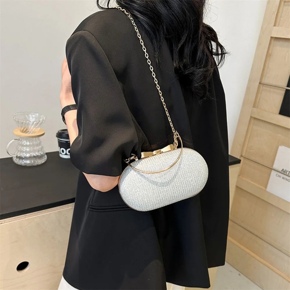 Glitter Evening Clutch Bag Women Top Handle Handbag Luxury Ladies Wedding Dinner Dressed Shoulder Crossbody Bag Party Purse