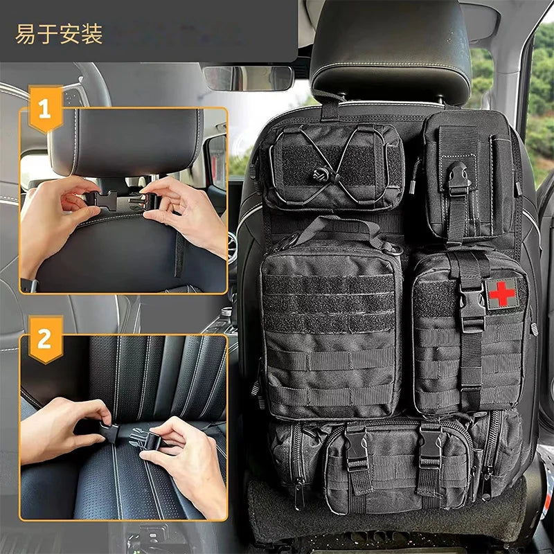 Car Backseat Hanging Bag, Tactical Accessory Organizer, Self-Driving Hunting Outdoor Storage Bag Classified Storage Bag