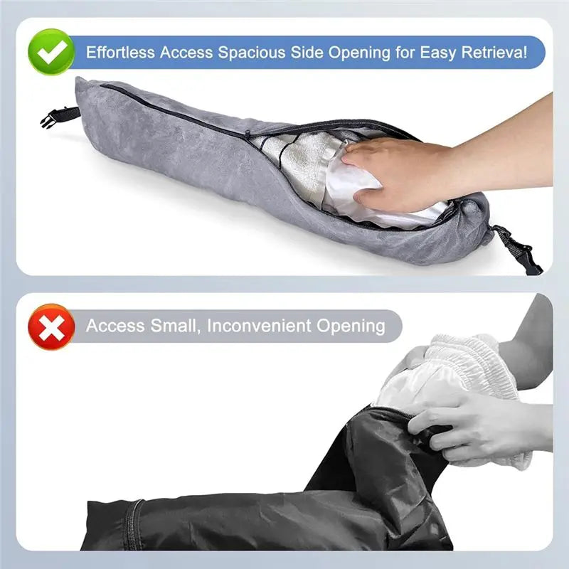 ABFU-2Pack Stuffable Travel Pillow For Extra Luggage, Velvet Travel Neck Pillow With Adjustable Neck Size, Fits About Travel