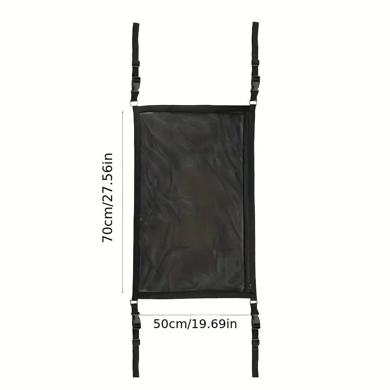 Car Ceiling Cargo Net Pocket, Car Ceiling Storage Net Strong Bearing Adjustable Capacity Roof Cargo Net Organizer, for SUV