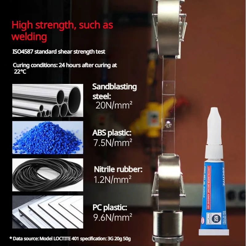 100% Original Loctite 401 403 406 480 460 415 435 454 495 498 Instant Adhesive 20g Strong Super Glue Cyanoacrylate Glue