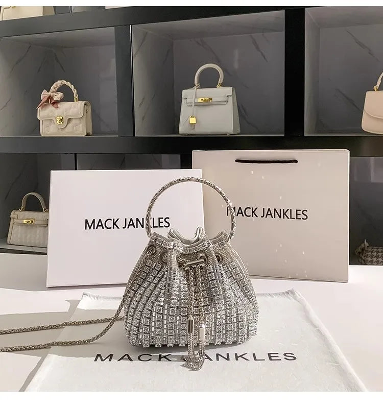 Luxury Designer Women Handbag Glitter Shiny Diamond Clutch Purse Wedding Party Banquet Bag Crystal Rhinestones Evening Bag
