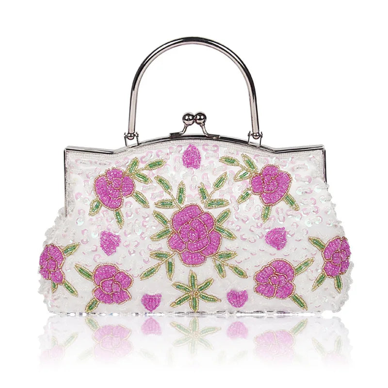 2023 New Women Retro Handbag Luxury Evening Clutch Bag Embroidered Design Ladies Wedding Evening Party Handbag Dinner Bag