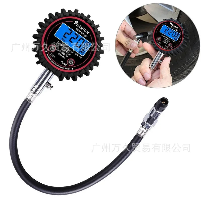 Current 3～200PSI Auto Tire Pressure Gauge LCD Display High Precision Digital Tire Tester For Car Truck Vehicle Motorcycle