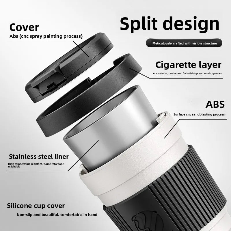 Car Ashtray Car Garbag Can with Led Light with Cover Creative Personality Covered Car Inside The Car Multi-function Car Supplie