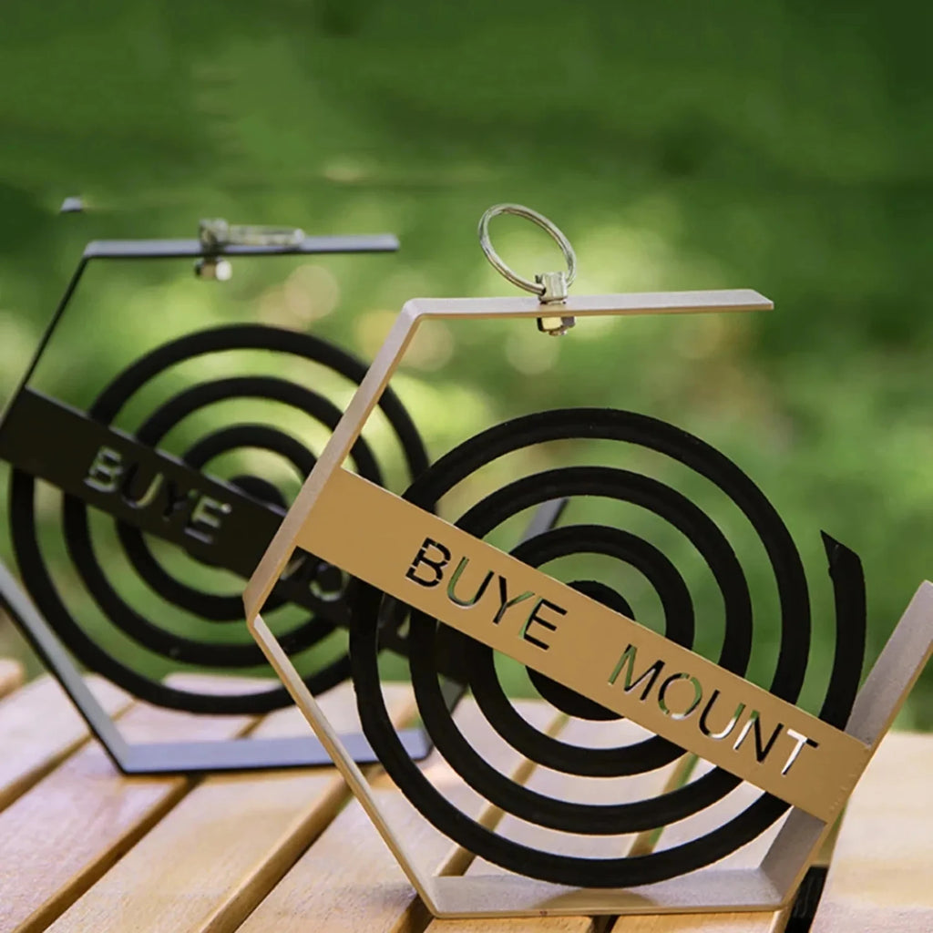 Outdoor Hanging Mosquito Coil Holder Black Camping Supplies Hiking Tourist Mosquito Coil Tray Essential Camping Tool