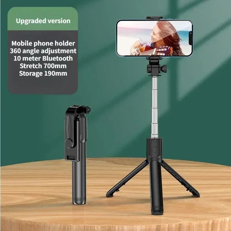 Selfie Stick with Light Wireless Tripod Stand Bluetooth Remote Extendable for iPhone Android Phone Live Streaming Vlog