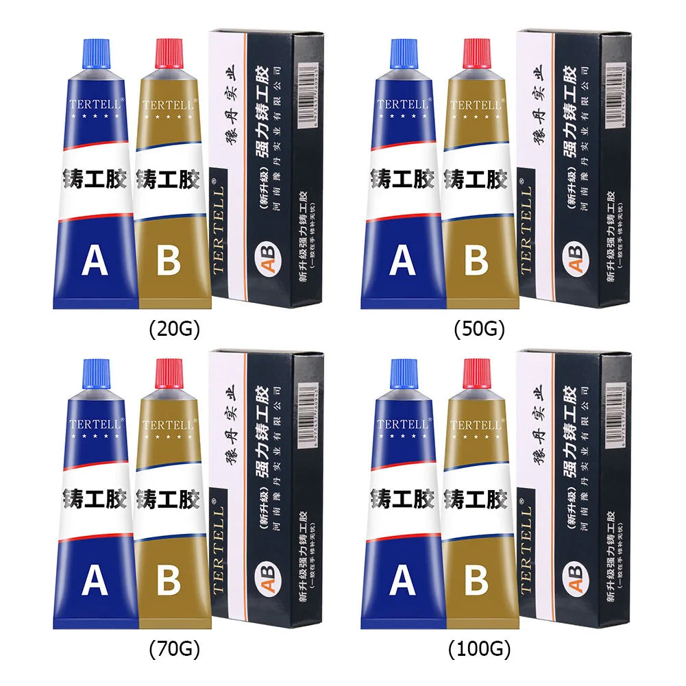 20/70/100g AB Type Glue Heat-Resistant Welding Casting Repair Glue Sticks Waterproof Roof Plastic Strong Adhesive Sealant Liquid