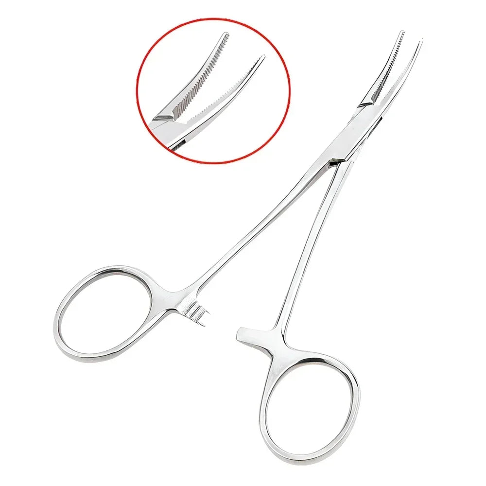 1pc Stainless Steel Pet Dog Cat Ear Hair Tweezers Curved Tip Cleaning Clamp Animal Hair Trimming Tool Hand Tools 12.5/16/18cm