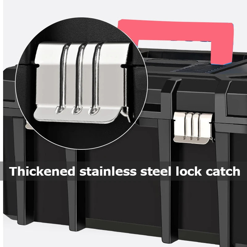 Anti-fall Waterproof Toolbox Home Tool Box Large Tool Case Multifunctional Large Capacity Tool Box Industrial Grade Shockproof