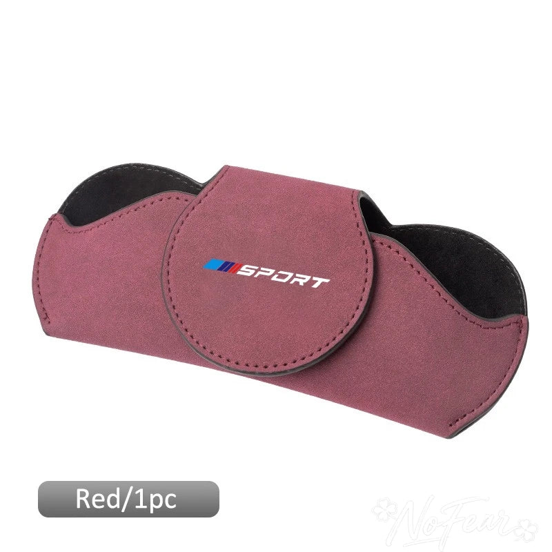 Leather Car Glasses Case Sun Visor Glasses Holder Sunglasses Clip Storage For  BMW 1 3 5 Series G30 G20 F30 F10 E60 X1X3 E70 F15