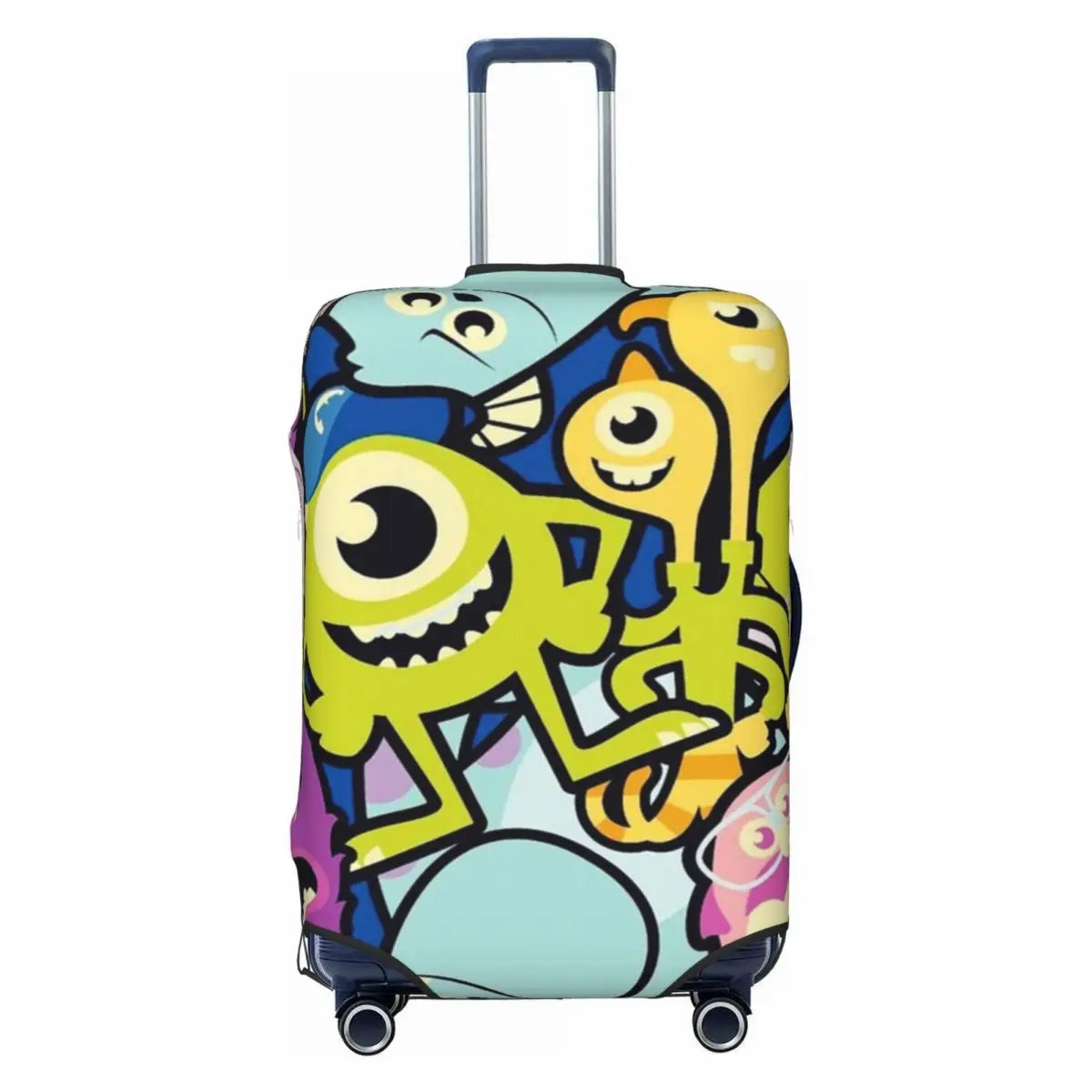 Custom M-Monsters Anime University Luggage Cover Cute Suitcase Protector Covers Suit For 18-32 inch
