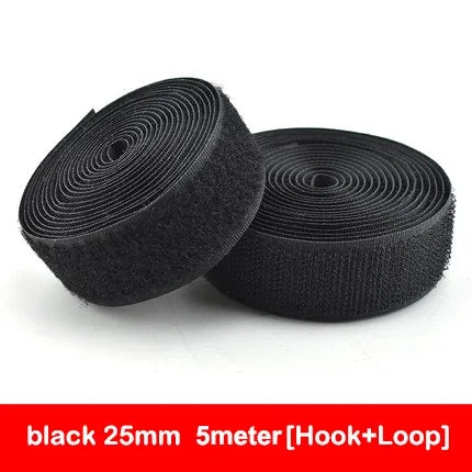 5Meters/Lot 16-100mm Black White Non-Adhesive Fastener Tape Hook and Loop Tape No Glue DIY Sewing Accessories Magic tape