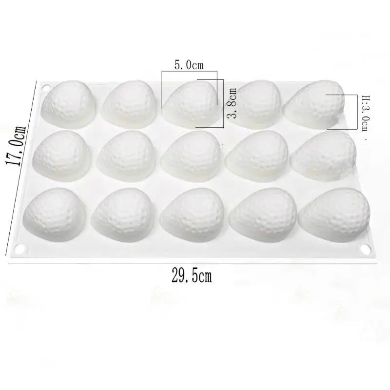Strawberry Shaped Silicone Baking Mold Reusable Mousse Chocolate Dessert Cake Mold for DIY Pastry Making