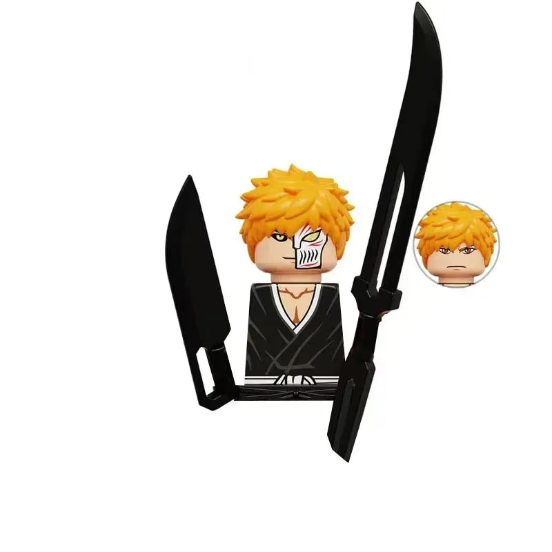 Blind Box KDL816 KDL824 Building Blocks Mini Model Figures Anime Bleach Kurosaki Ichigo Kuchiki Rukia Cartoon Christmas Gift Toy