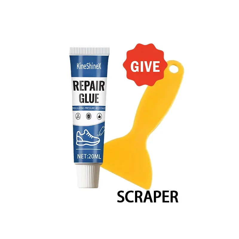 Sole Repair Filling Adhesive | Heel Wear Repair & Detached Sole Bonding | Suitable for Rubber and Shoe Repair, 20ml Give Scraper