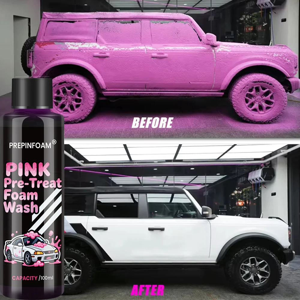 Pink Foaming Car Wash Soap Auto Wash Shampoo Active Foam Cleaner for For Snow Foam Lance / Foam Cannon / Foam Gun or Bucket Wash