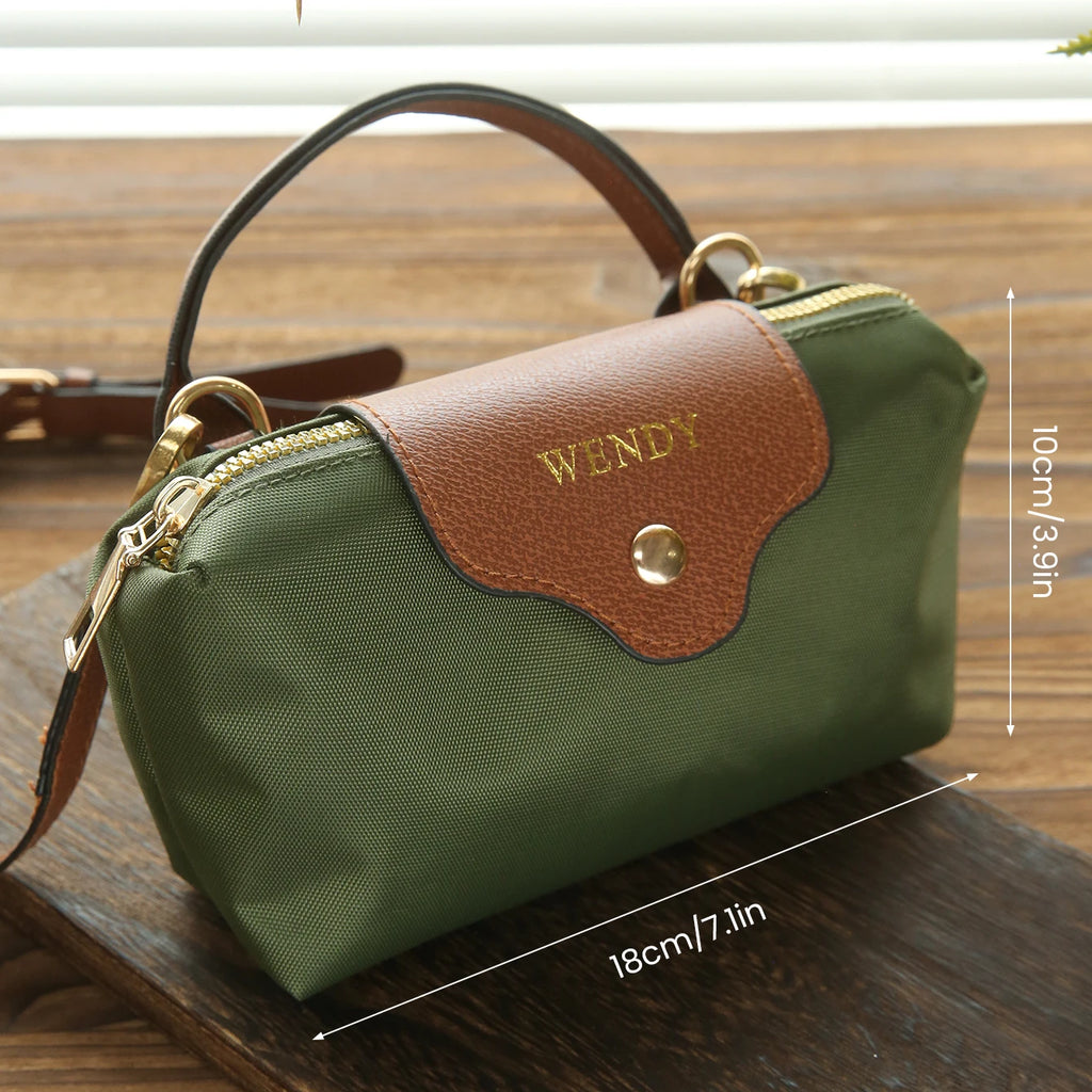 Custom Name Mini Crossbody Bags for Women Customized Handbags Chic Lightweight Purses with Adjustable Strap