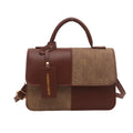 Messenger Bag Color Blocking Women Shoulder Bag Portable Korean Style Mini Travel Bag PU Handbag Ladies Crossbody Bag Travel