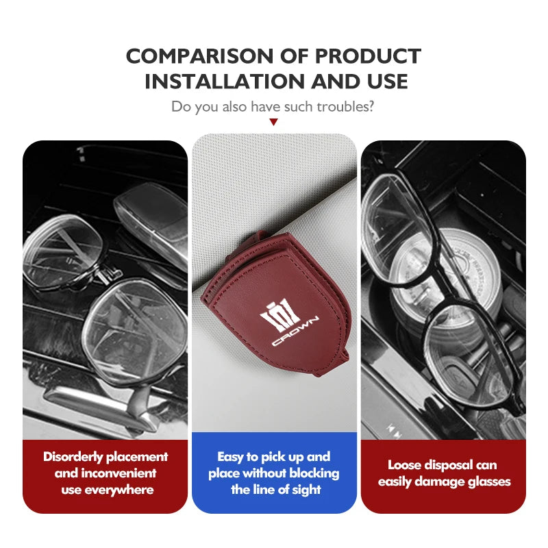 For Toyota Car Glasses Clip Sun Visor Eyeglasses Magnetic Sunglasses Clip Crown Athlete 2000 2001 2002 2003 2004 2005 2006 2007