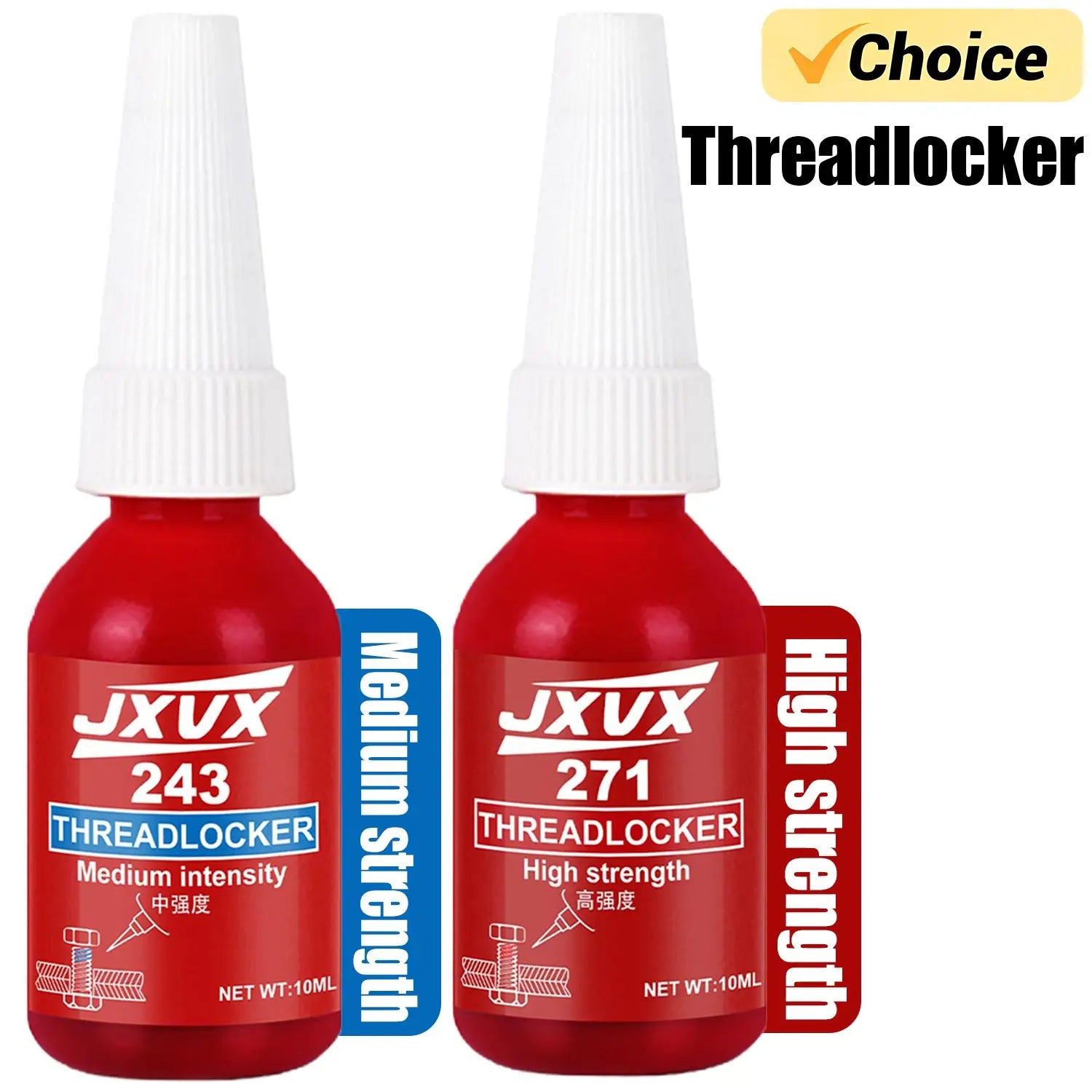 1-10pcs 243/271 10ml Threadlocker Medium Strength Threadlocker Anti Rust Blue Thread Locking Agent Adhesive Caulk Adhesives Sealer Quickly Cured Thread Locking Agent Sealant for Screws.