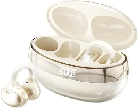 Clip-On Open Ear Wireless Bluetooth Headphones,Bluetooth 6.0 Sports Earphones with 60-Hour Battery, Comfortable Wearing,HD Call