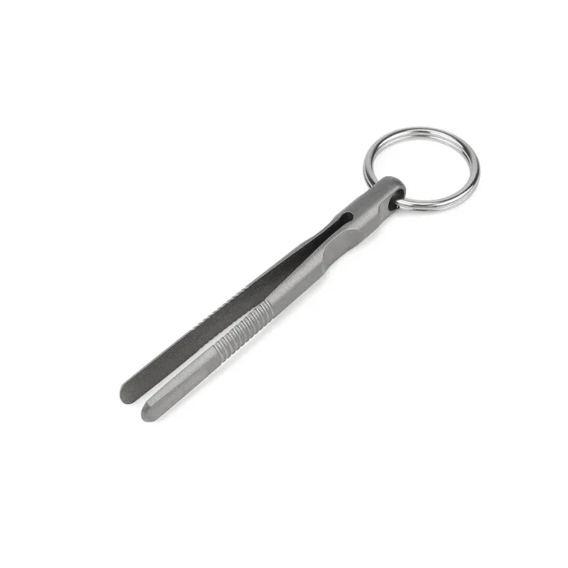 Mini TC4 Titanium Alloy Tweezers Portable Small Nipper EDC Outdoor Pocket Hand Tool