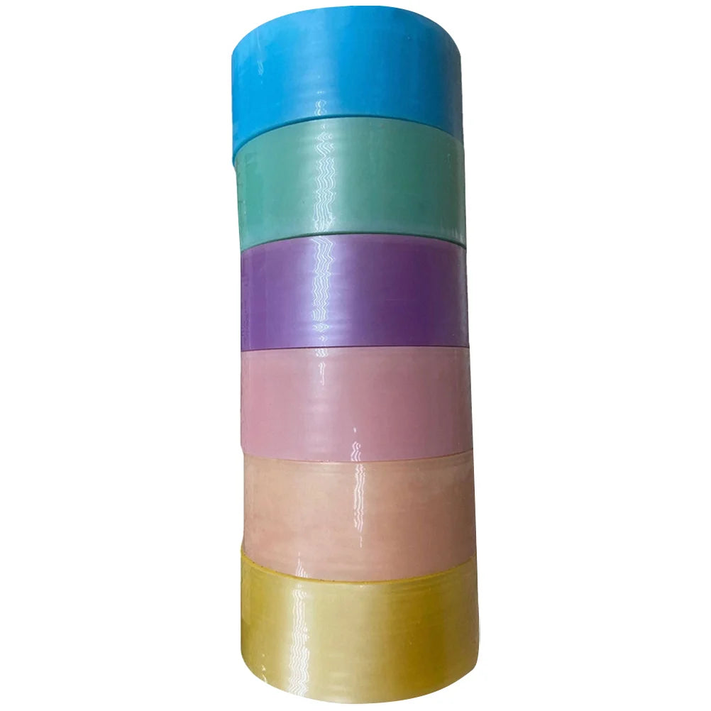6 Rolls of Colorful Duct Tapes Colored Ball Tapes Self-adhesive Ball Tapes Sticky Balls DIY Tapes Colorful Tapes