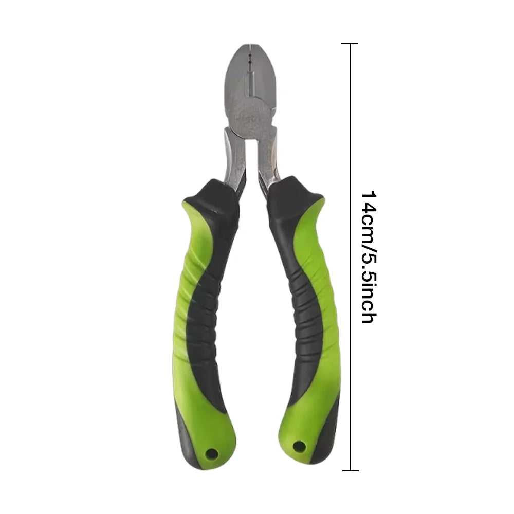Multi-Functional Fishing Pliers, Fishing Line Crimping Pliers, Chod Hook Remover, Includes 30 0.6mm and 30 0.7mm Crimping Rings