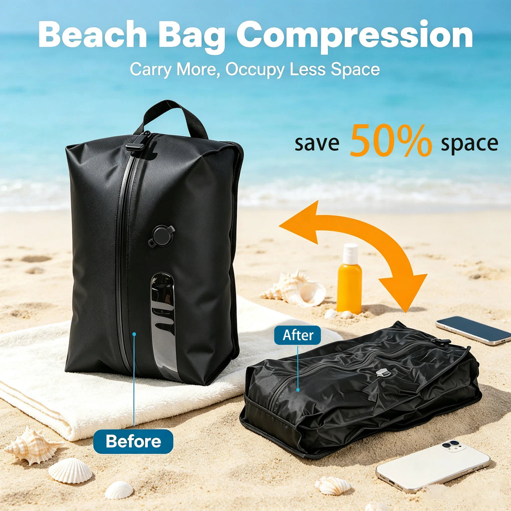 Beach Accessories Vacuum Bag 9L IP67 Waterproof Cruise Ship Essentials for travel, Phone Camera Sandproof packing Holiday bags ﻿