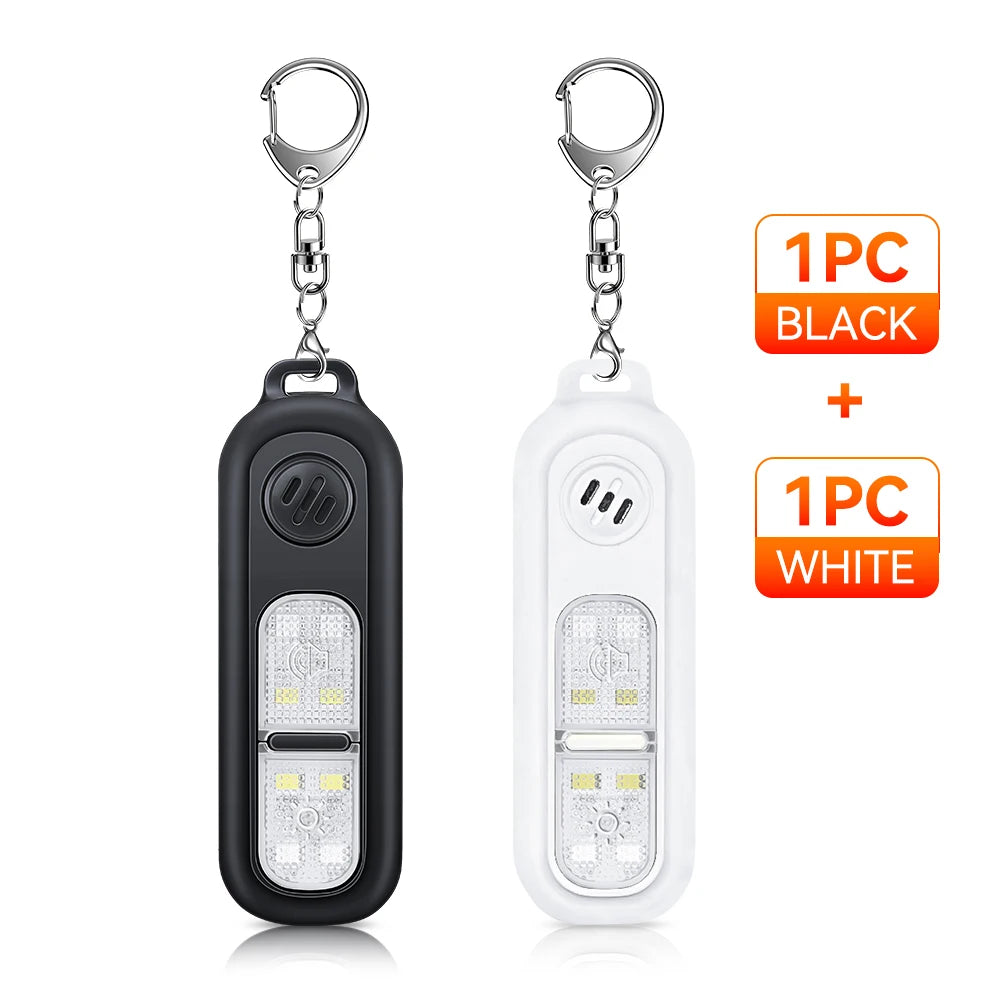 Hollarm Personal Safety Alarm Keychain 130dB for Women USB Rechargeable Protection Emergency LED Light Alarm for night running