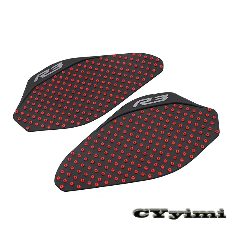 For YZF R3 YZFR3 2019 2020 Non-Slip Motorcycle Tank Pad Gas Side Sticker Fishbone Knee Protector Decals