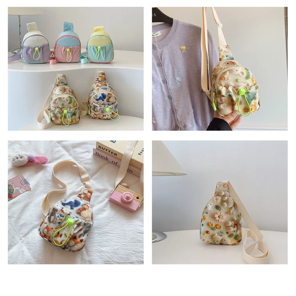 Children Chest Bag Fashionable Kid Crossbody Bag Cute Waist Storage Pouch Boys And Girls Zipper Coin Purse Children's Gifts