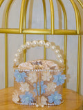 Hollow Out Metal Cage Handbag Women's Flower Clutch Purse Crystal Shiny Rhinestone Diamond Evening Bag Wedding Party