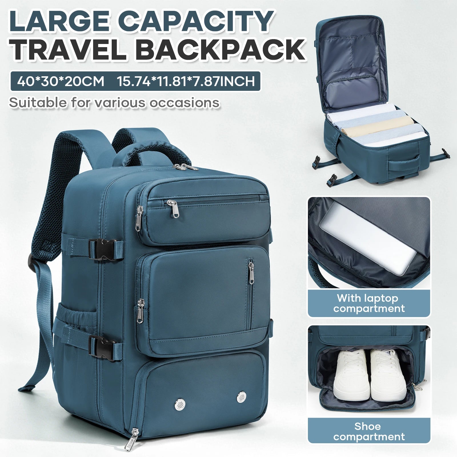 Ryanair Cabin Bag 40x30x20,  Travel Backpack For Women Men Business Laptop Bag, Hand Luggage Backpack Cabin Fly Bag, College Bag