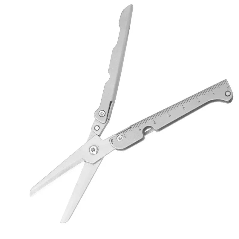 Outdoor Mini Multi-functional Scissors Portable Folding Knife Small Tool Folding Stainless Steel Scissors Camping