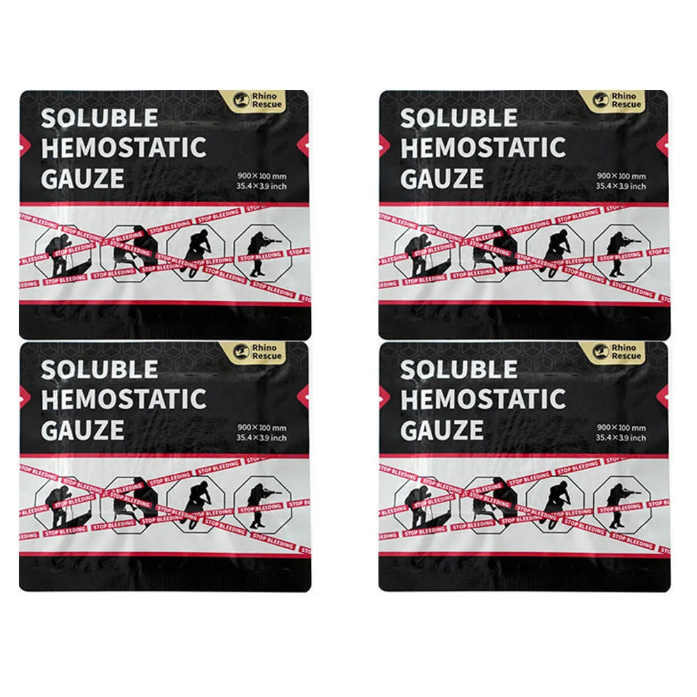 Rhino Rescue Soluble Hemostatic Gauze Portable Disposable Good Quality Combat Hemostatic Gauze Trauma Bandage