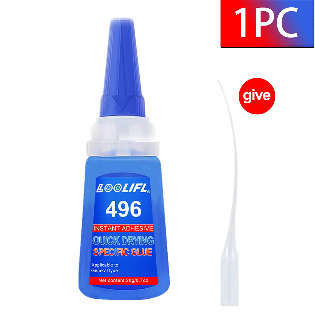 LOOLIFL401 Multi-Purpose Super Glue Cyanoacrylate Adhesive 20g Instant Fast Adhesive Rubber Wood Glass Stronger All Bonding Glue