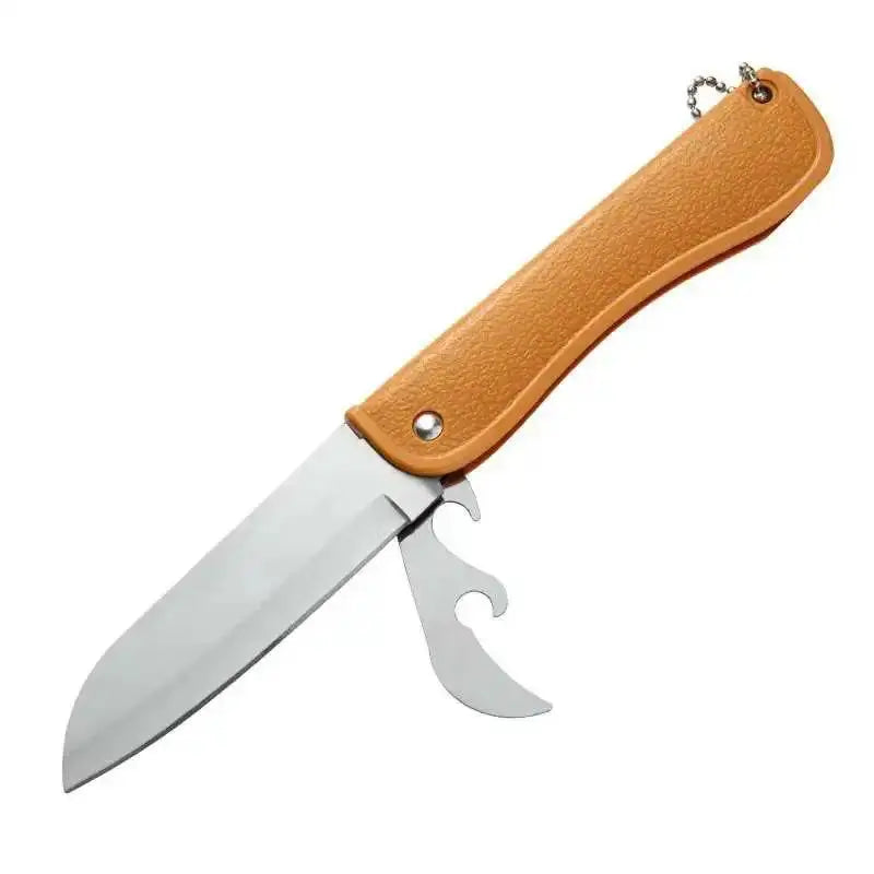 New Stainless Steel Folding Fruit Knife With Bottle Opener Perfect For Home Kitchen Outdoor Picnic Camping Daily Use