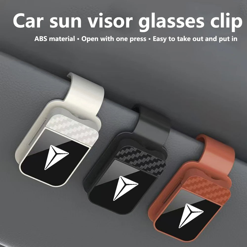 Car Sun Visor Glasses Clip Carbon Fiber Eyeglasses Sunglasses Storage For Deepal S05 L07 S07 G318 EV Shenlan Car Accessories