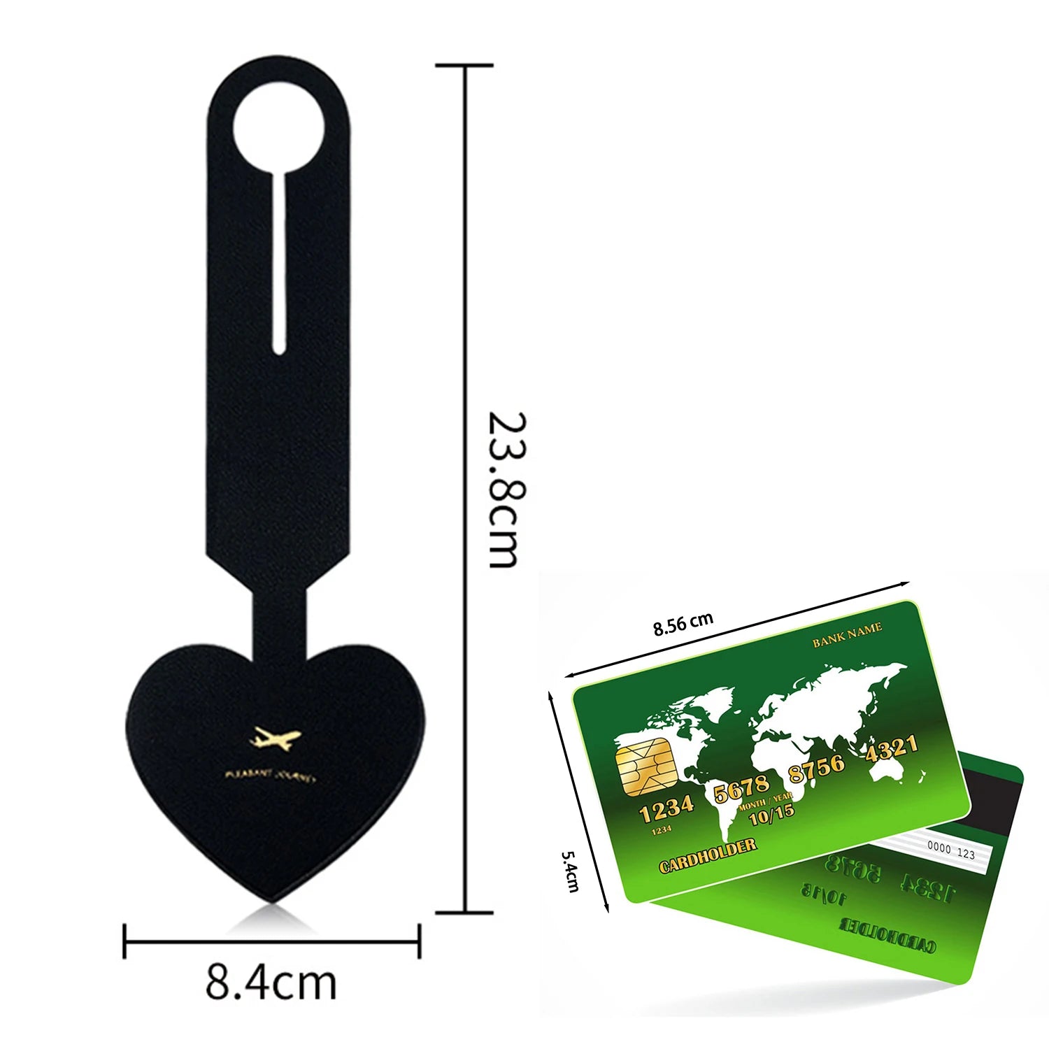 Simple Heart Shape Leather Luggage Tag Women Travel Suitcase ID Address Holder Girls Baggage Tags Boarding Bag Portable Label