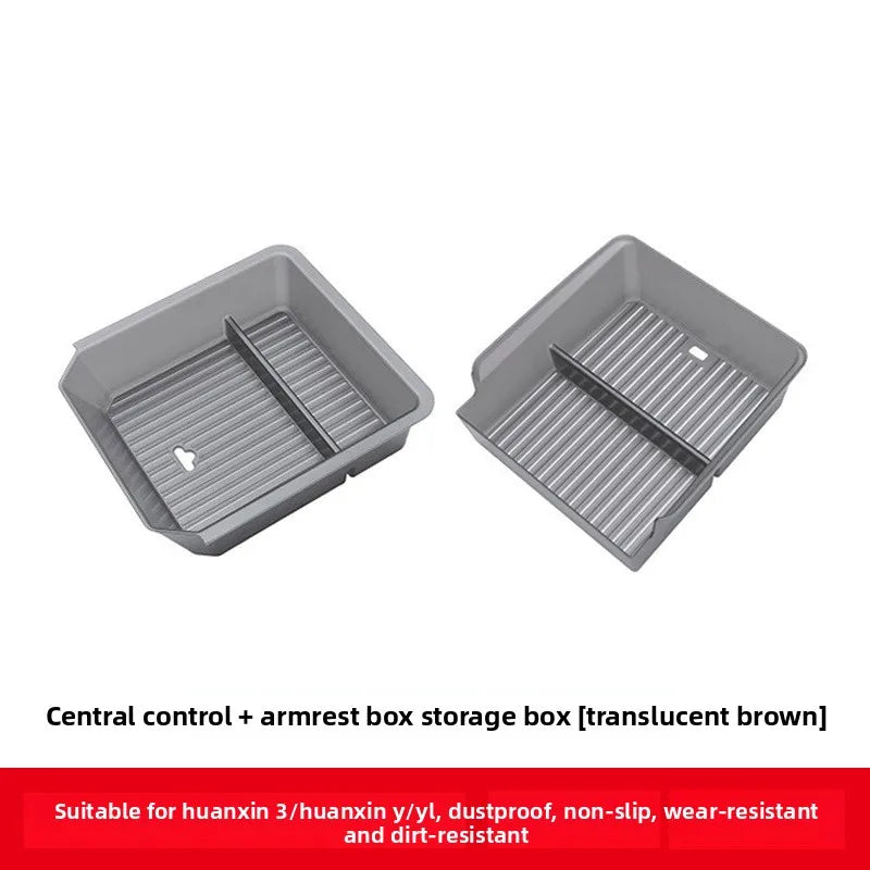 For Tesla Model Y / New Model 3 Highland Center Console Armrest Hidden Storage Box ABS Organizer Tray Accessories