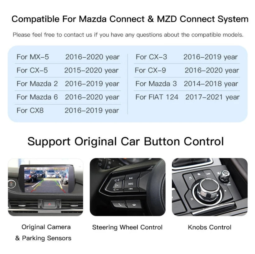 Wireless type-c CarPlay Android Auto Adapter UBS Hub OEM for Retrofit Mazda 2 3 6 CX3 CX5 CX8 CX9 MX5 Demio Miata TK78669U0C Kit