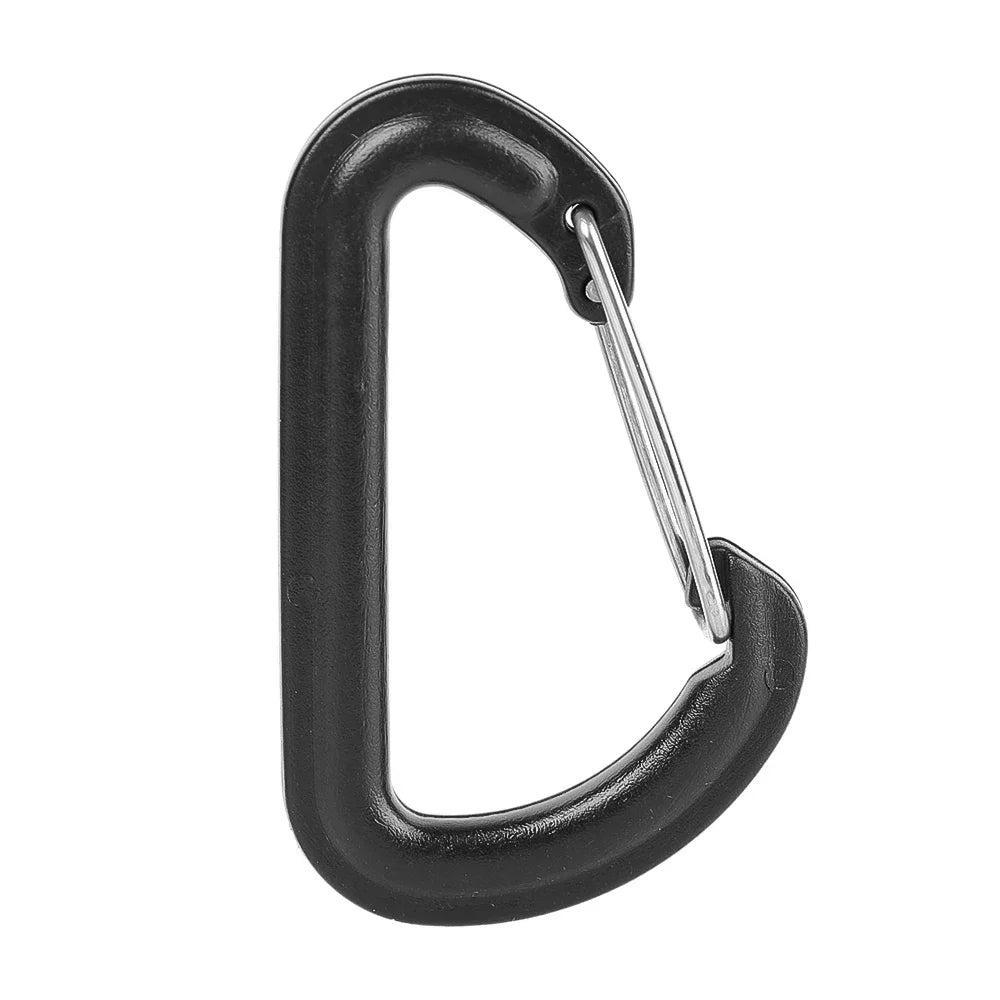 D Shape Plastic Carabiner D-Ring Key Chain Spring Buckle Hook Backpack Hook Keychain Water Bottle Buckle Outdoor Camping Parts