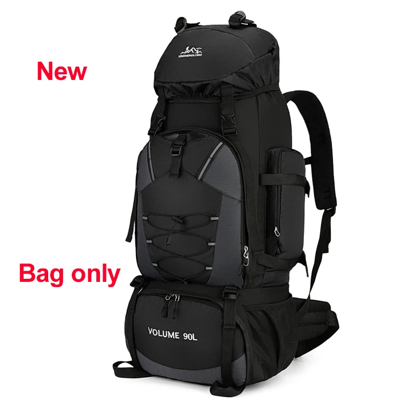 90L Waterproof Hiking Camping Backpack Trekking Bag Rucksack Large Capacity Travel Outdoor Sports Bags Camping Equipment Men