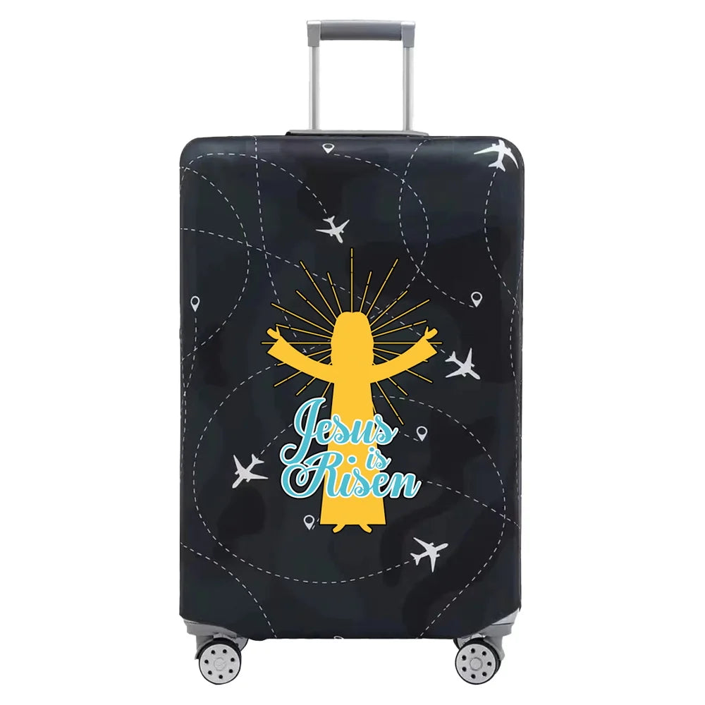 Luggage Cover Travel Suitcase Protective Cover Jesus Series Dust-Proof Thickened Elastic Fabric for 18-32inch Baggage Case